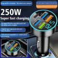 5 Ports USB Car Charge 250W Quick Mini Fast Charging For IPhone 11 Mobile Phone Charger Adapter In Car T5M1. 