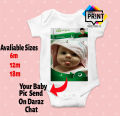 Custamize Your Baby Picture in Ramper 14 August Romer Custom Romper. 