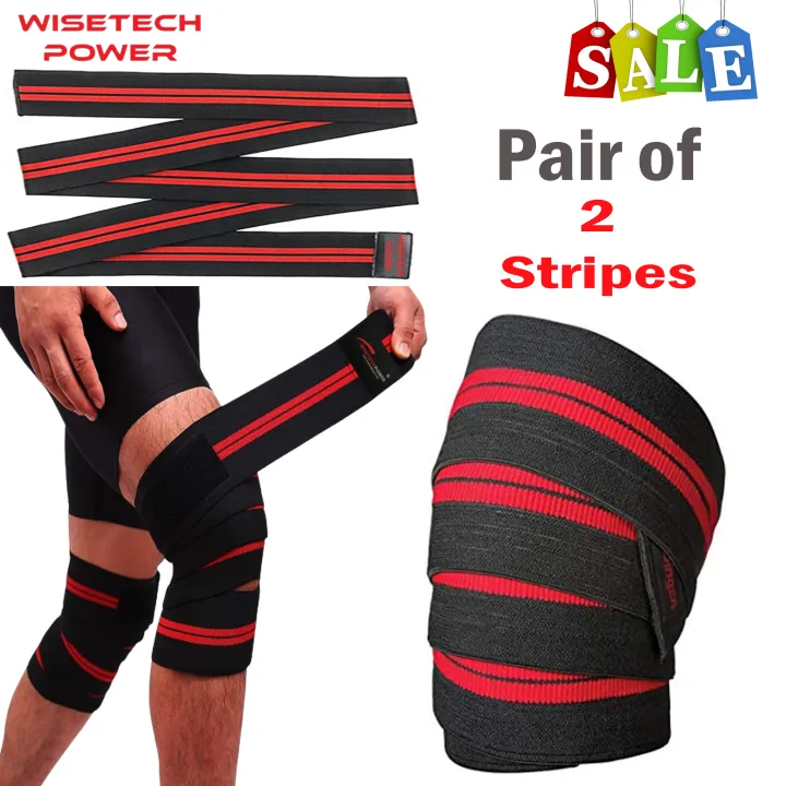 2Pcs%20Knee%20Wrap%20for%20Gym%20Support%20Strap%20-%202%20Stripes%20Black%20and%20Red%20-%20Knee%20pad%20Leggings%20High%20Stretch%20Elastic%20-%20Breathable%20Knee%20Pain%20Relief%20Strap%20-%20Gym%20Squat%20Lifting%20Wraps%20Knee/Elbow/Ankle%20Supports%20-%20Size%202%20meter%20-%20Image%202