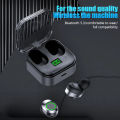 YD MINI Wireless Bluetooth Earphones In-Ear ENC Noise Reduction Headphone Waterproof Earbuds Digital Display TWS Bluetooth Earphones HD Stereo Fingerprint Touch Noise Cancelling Gaming Headset With Mic.. 