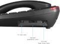 Ornin S016 Big Button Corded Telephone with Speaker, Hearing Aid Compatible for Seniors (Black). 