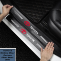 TOYOTA Car Door Sill Carbon Fiber Protector | Door Sill Cover Panel Sticker | TOYOTA Corolla Car Door Sill Protector | TOYOTA Yaris Door Sill Protector | TOYOTA Cross Car Door Sill Protector | Car Stickers | Stickers For Cars. 