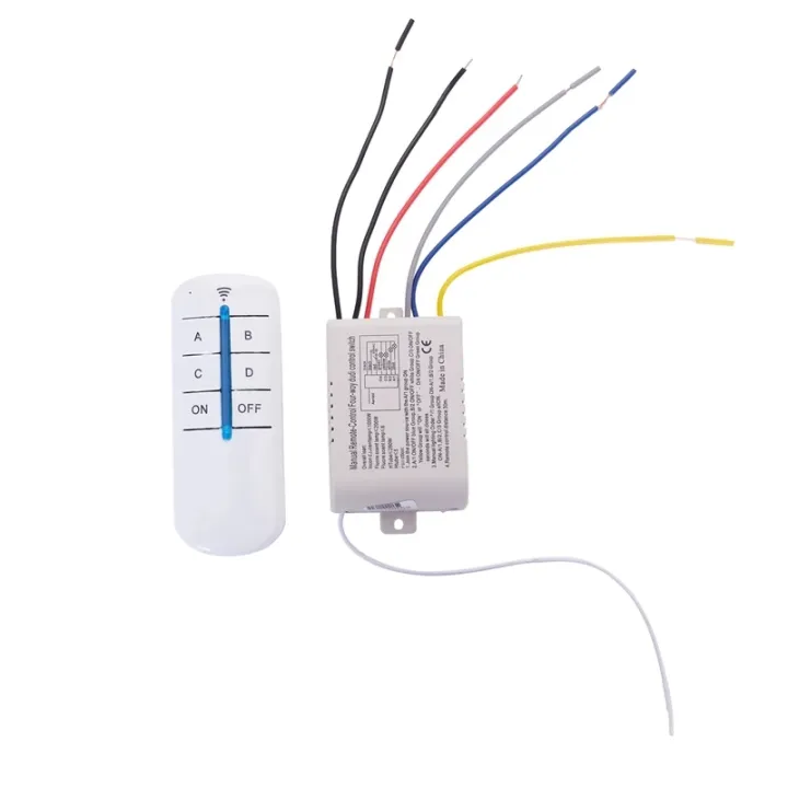 4%20Channels%20ON/OFF%20220V%20Wireless%20Lamp%20Remote%20Control%20Switch%20Receiver%20Transmitter%20-%20Image%204
