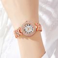 Fopul Mall 6PCS Set Quartz Watch Women Ring Necklace Earrings Rhinestone Fashion Wristwatch Female Casual Ladies Watches Bracelet Set. 