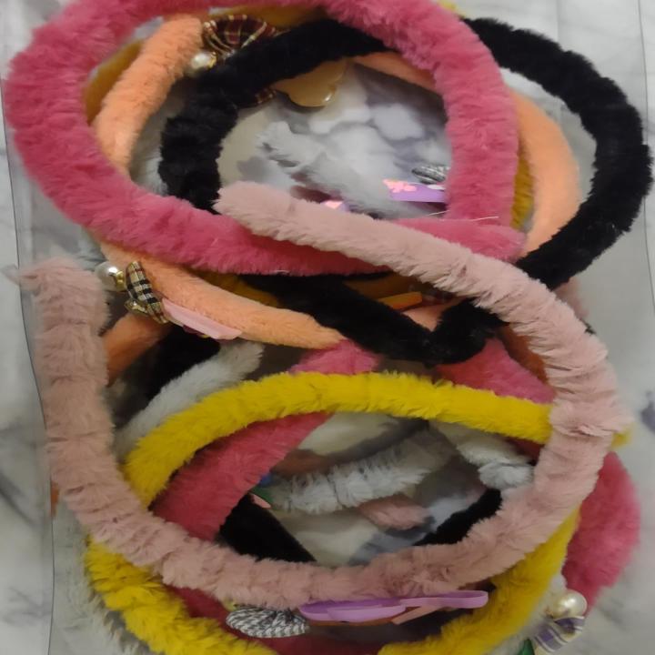 Fancy Stylish Soft Velvet Hair Band for Girls and Women  - Random Multi Color- Art# SS-HB-Velvet-FGAH-06