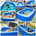 10 Feet Swimming Pool For Kids Rectangle Bestway 10 foot Inflatable Large Kids & Family Swimming Pool Summer Season Pools Party With Inflatable Vinyl Deep Swimming Pool with 22 Inch depth 6 foot width & 10 ft length Code: 54009. 
