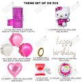 Hello Kitty Cat Foil Balloon Arch With Happy Birthday Foil Letter Theme Collection, Kitten Cat Cartoon Shape Foil Balloon,  Latex Baloon, Arch Tape, Glue Dot, Rectangle Curtain Baby Birthday Celebration, Inflatable Party Supplies, Girls & Boys : j1MrZTc7k. 