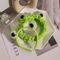 1pc Funny Frog Makeup Headband Wide-brimmed Elastic Hairbands Cute Hair Bands. 