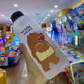 Cute Panda Bear Cup 1000ml Water Bottle Straw Transparent Water Bottle Drinkware. 