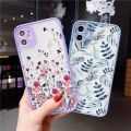 Hand Painted Phone Case For iphone X XS MAX XR Flower Cover Hard Shockproof Case For iPhone 6s 7 8 Plus SE 2 13 12 11 pro MAX. 