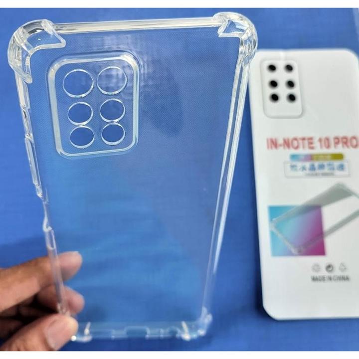 Infinix Note 10 Pro Back Cover Transparent Extra Bumper Anti Shock Soft Crystal Clear Cover For Infinix Note 10 Pro