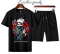 Kakashi Hatake Naruto Anime Printed Cotton Half Sleeves O Neck Short & T Shirt For Men & Boys. 
