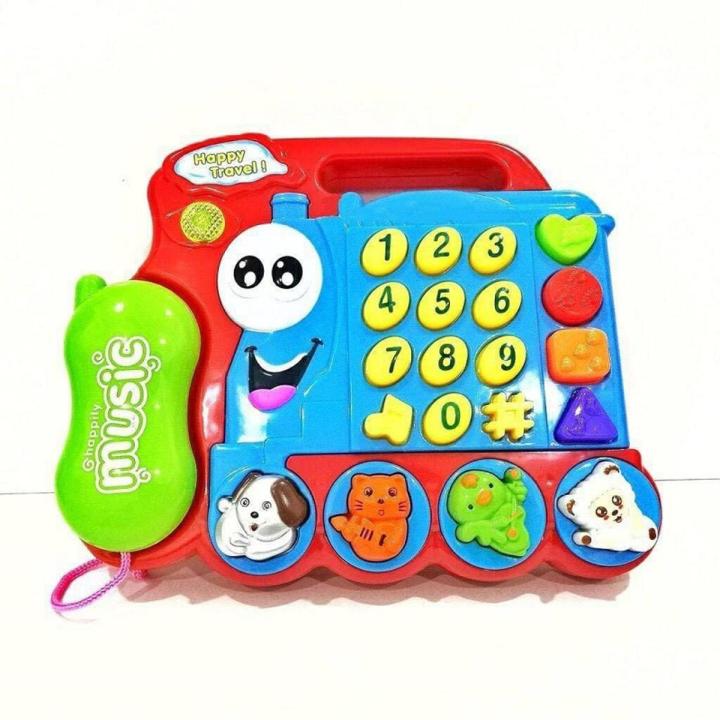 Phone Train Toy Educational Receiver Phone With Shapes And Counting Features For kids