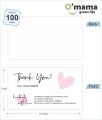 100 Thank you Cards, Thank You Card for Supporting Small Business, Elegant and Professional Design, 2" x 3.5" Recommended for Online Retailers, Small Business Owners & Local Stores. 