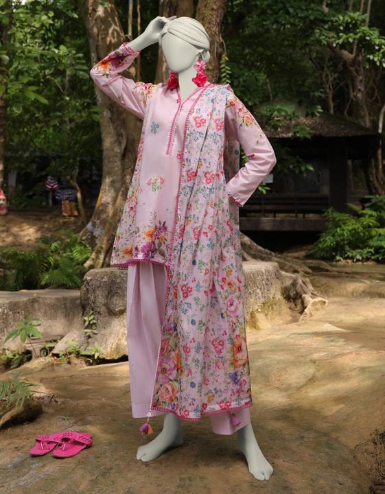 Junaid Jamshed Women Lawn Vol 1 Unstitched 3 Piece For Women and Girls - Code: JLAWN-S-25-3042 BLOOM-2