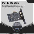 PCI-E to USB 3.0 PCI Express Card Incl.1 USB C and 2 USB A Ports, M.2 NVME to PCIe 3.0 Adapter Card with Bracket. 