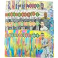 Football FIFA All-Star Collection Cards Colourful Gold Silver Black Football Star Ronaldo Messi Mbappe English Trading Cards. 