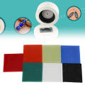 7 pieces square glass sheet sponge bright colorful different colors packed in a stained project. 