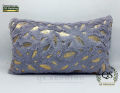 QS Decorative Super Soft Square Faux  with Gold Feathers Gilding Leaves Cushion Covers Cases Soft Fuzzy Cute Pillowcase for Couch Sofa Bed, 12x20 Inch | QS Bedding. 