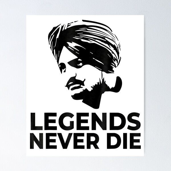 Sidhu Moose Wala Legends Never Die vinyl Sticker for wall decor, home decor, office decor