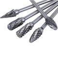 10Pc 4 Inch Long Double Cut Tungsten Solid Carbide Rotary Burrs Set 1/8 Inch(3mm) Shank Twist Drill Bit for Rotary Tools. 