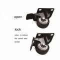 1.5" Swivel Caster Wheels with Safety Dual Locking and Polyvinyl Chloride No Noise Wheels,Heavy Duty - 330 Lbs Total Capacity for Set of 4 (2 with Brakes). 