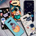 For LG K51 K51S Astronaut Cartoon Case Phone Cover Silicone Soft TPU Back Cover For LG K51 LGK51 Case Bumper For LG K 51 S Capas. 