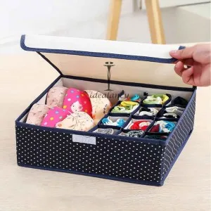 Multi%20Compartment%20Foldable%20Storage%20Box/Closet%20Organizer/Drawer%20Organizer,%2012%20Grids%20For%20Underwear%20Closet%20Storage%20For%20Bra,%20Panty%20Innerwear%20Organizer%20For%20Wardrobe%20(Multicolor)%20-%20Image%202