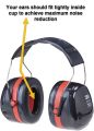 Ear Muff 3M Optime 105: NRR:30 dB-Anti Noise,Study,Travelling,Shooting -  Made in USA. 