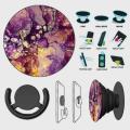 Popsocket Phone Grip With Free Mount Adapter - Purple Agate Marble - PopSocket Black - SKINLEE-127-3-2. 