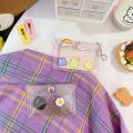 YOYO Fashion Cute Ins Modern Bling Shining Transparent Portable Coin Card Wallet Bag For Ladies Women Girl Student. 