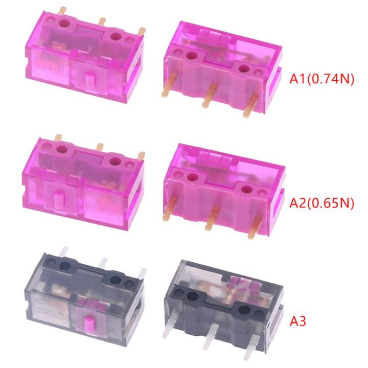 2pcs Dustproof Mouse Micro Switch 3Pin Gold Contactor 150 Millions Click Life