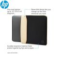 HP 14” Inch Reversible Neoprene Sleeve for Laptop Chromebook Mac Color: Black & Blue Black & Gold. 