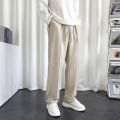 Autumn New Mop Pants Men's Korean Style Draping Suit Pants Wide Leg Pants Straight Loose Retro Pu Handsome Trousers Men. 