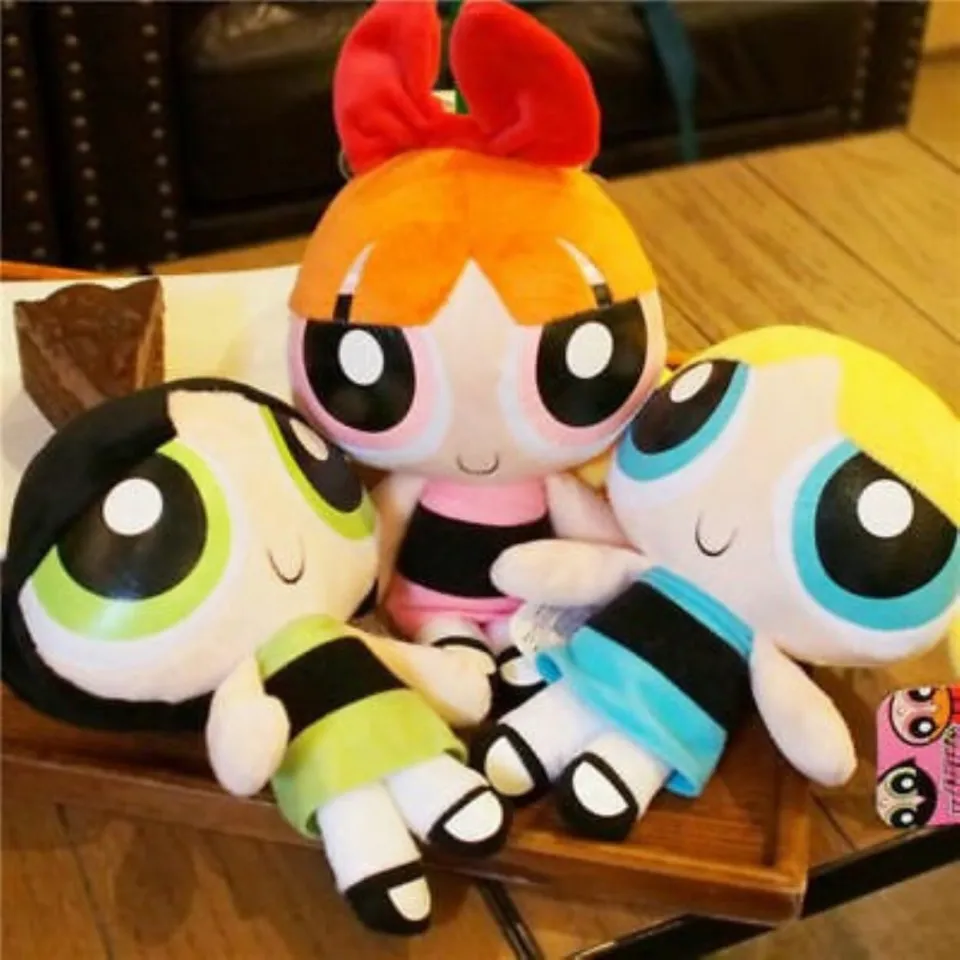 Imported Quality 23cm Cartoon Anime The Powerpuff Girls Kawaii Pillow Plush Toys Soft Stuffed Plushie Dolls for Kids Birthday Gifts Daraz.pk