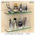 (PATEL ) (in Set) (2pcs) High Quality Thick Bathroom Wall Mounted Glass Shelf Shampoo Rack Bathroom Shelf Bathroom Rack Toilet Rack Glass Rack 1 Layer Toilet Rak Glass Rak Bathroom Rak Fast Delivery Ready Stock Readily Stock. 