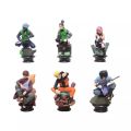 6 Pcs Naruto collection anime Set Naruto Model Figures Toy Doll Decoration  Collection Figure Anime Naruto Figure Model 8CM Sasuke Gaara Kakashi Haruno Sakura Action Figurine  Naruto action figure. 
