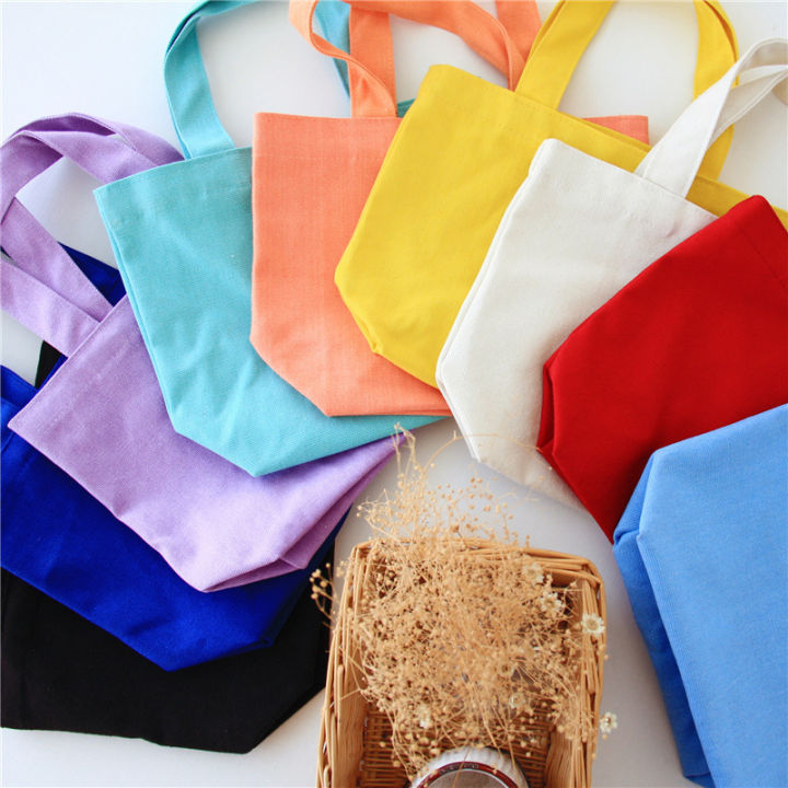 Z01 bento bag solid color canvas small cloth bag hand-held canvas bag lunch box cosmetic bag clutch bag storage bag small bag