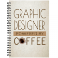 Graphic Designer Power by Coffee - 7275 - Notebook. 