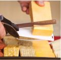 Clever Cutter - 2 in 1 Superior Quality Kitchen Knife with Spring Action Kitchen Knife Scissors. 