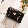 Square Bag Ladies Chain Bag Diagonal Cross Retro Shoulder Bag Fashion Handbag-black. 