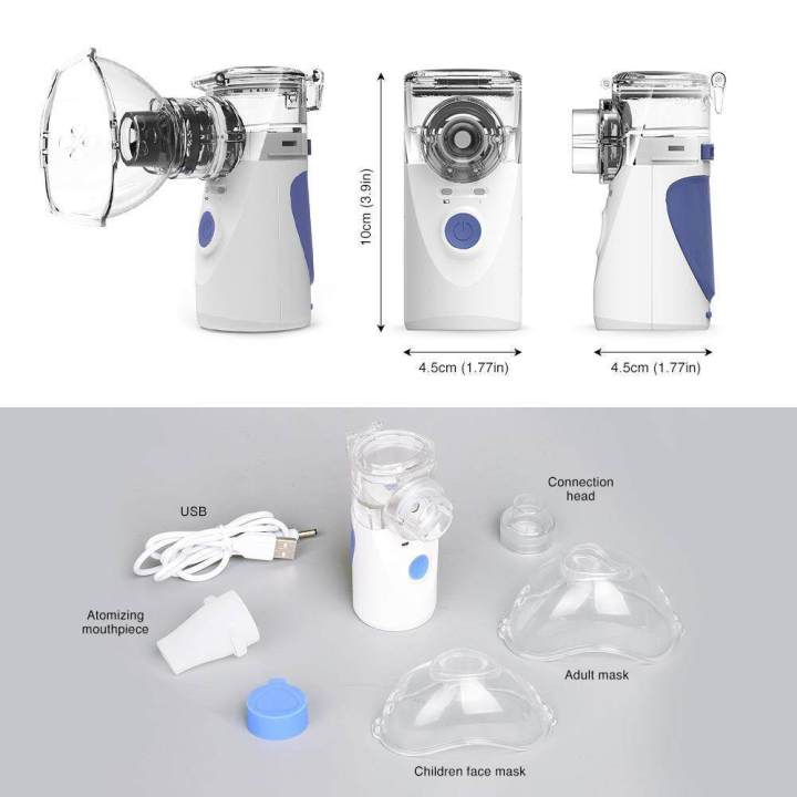 Mesh Nebulizer Medical Portable Atomizer Rechargeable USB Inhaler Baby Waterproof Asthma Inhalator acute symptomatic management of respiratory diseases