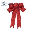 Christmas Bow Decoration Sparkling Sequin Christmas Tree Bow Festive Reusable Decoration for New Year Party Lightweight Stylish Perfect Christmas Big Bow Holiday Bow. 