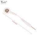 2PCS Electrode Lead Wire Connecting Cables Plug 2.0mm Snap 3.5mm Male connector cable Use For Tens/EMS Massage Machine Device. 
