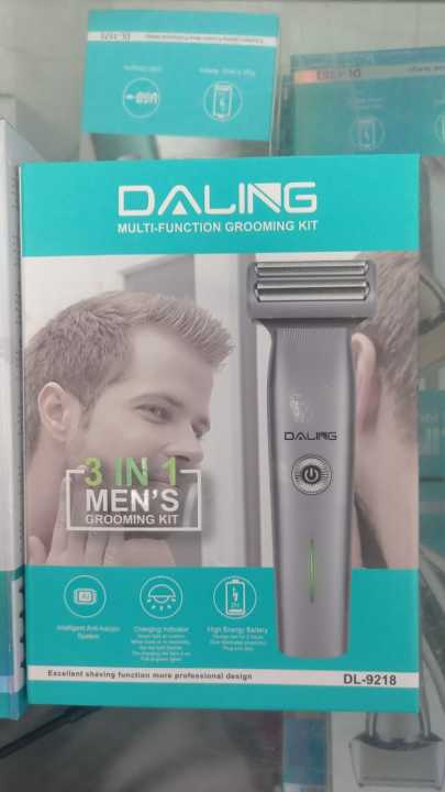 DALING DL-9218 3 In 1 cpmact size Rechargeable Hair Clipper Shaver beard Styling Hair Removal machine
