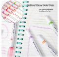 3pc / 6pc Creative Highlighter Curve Pen Quick-drying Flower-shaped Outline Pen Notes Hand Account Marking Painting School Supplie. 