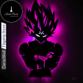 "INSIDEDECORS Majin Buu Saga Vegeta 3D LED Wall Lamp – 7mm Wooden DBZ Night Light with Sconces | Dragon Ball Z Decor for Gaming Rooms, Kids Bedroom & Anime Fan Gifts". 