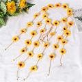 4Pcs Flower Hippie Headband Floral Crown Summer Sunflower Hair Accessories for 70 S Bohemian Costumes Style. 