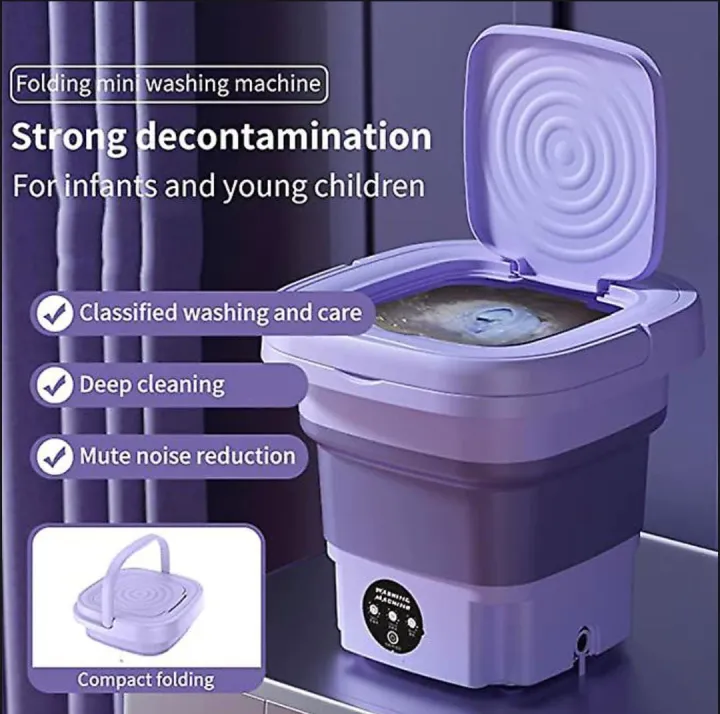 Mini washing machine - foldable washing machine - portable washing machine - electric washing machine - laundry machine for clothes - mini folding washing machine - small washing machine with dryer - mini washing turbo