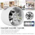 duct fan-1 x Inline Exhaust Fan (Adaptors are not included.)-White. 